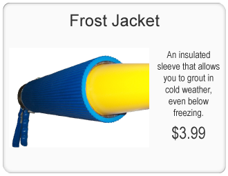 Grout Gun Frost Jacket. An insulated sleeve that allows you to grout in cold weather, even below freezing. Buy it now for $3.99